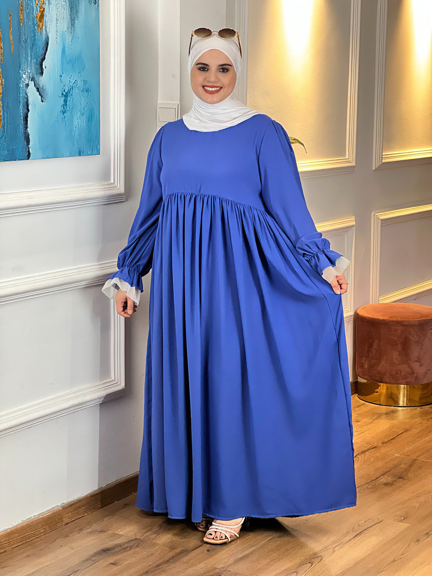 Robe Élégante avec Manches en Tulle