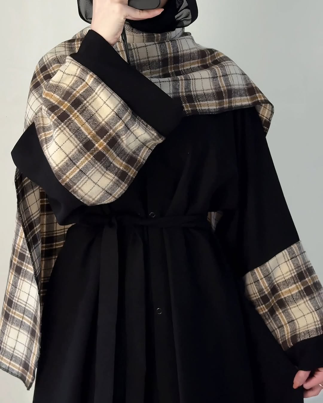 Abaya hivernale raffinée