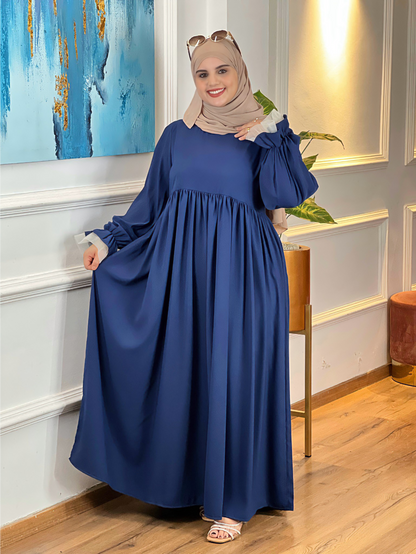 Robe Élégante avec Manches en Tulle